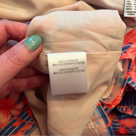 Belle Badgley Mischka Delilah Halter Dress Womens Size 14 Floral Coral Multi NWT - Picture 7 of 8